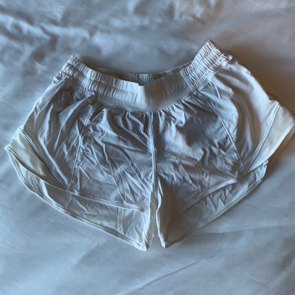 White Lulu Lemon Shorts
